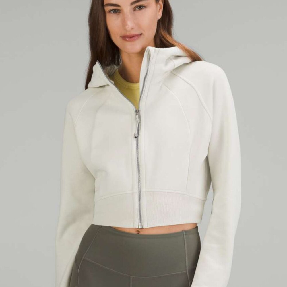 Lululemon Cropped Scuba Hoodie - Bone